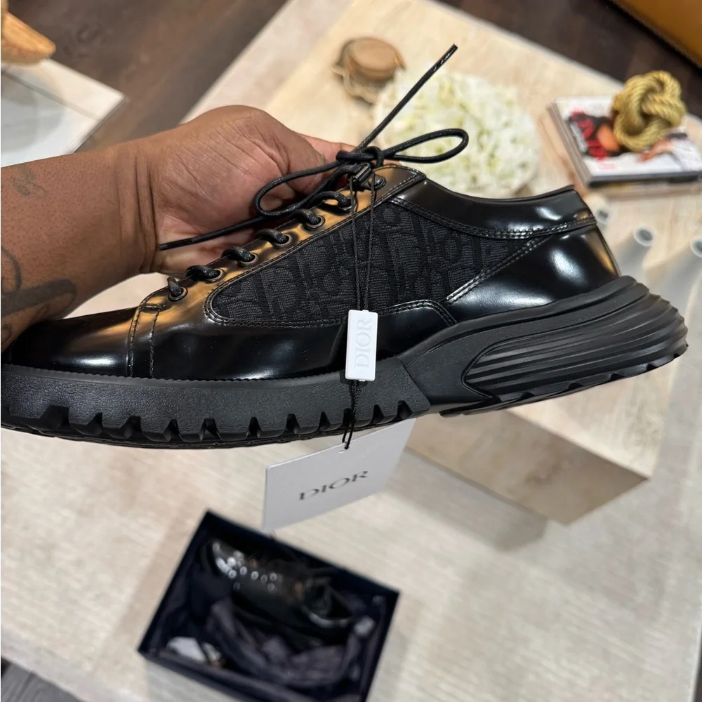 **Authentic Brand New Dior Men's Black Leather Shoes** - Picture 2 of 6